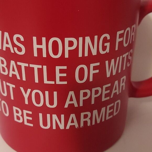 Mug I Was Hoping For A Battle Of Wits Insult Mug Red - Picture 2 of 8